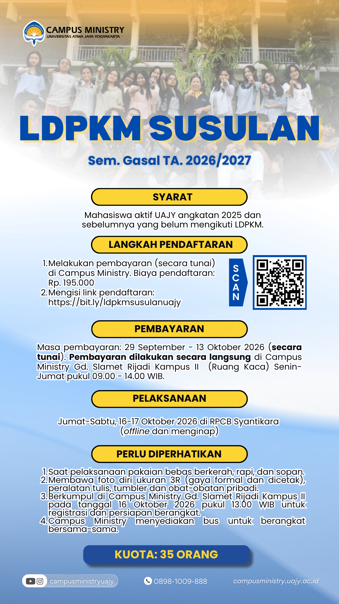 Poster LDPKM Susulan, 16-17 Oktober